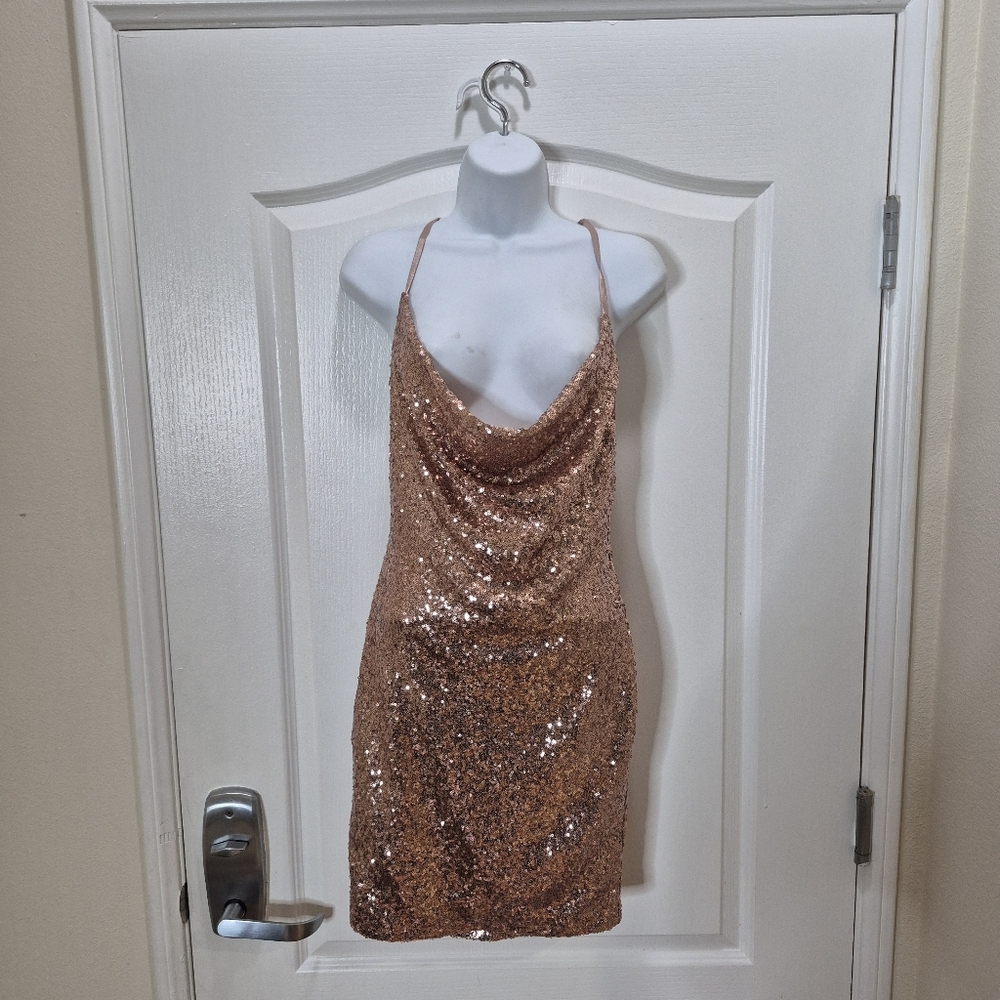 Celebrity Sparkling Sequin Dress Size M